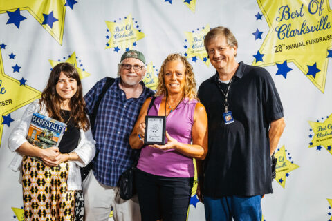 2024 Best of Clarksville winner for Best Publication/Magazine is Clarksville Living Magazine. (L to R) D.C. Thomas, Tony Centonze, Terri Wilson and Mark Haynes. (Joshua Peltz Photography & Design)